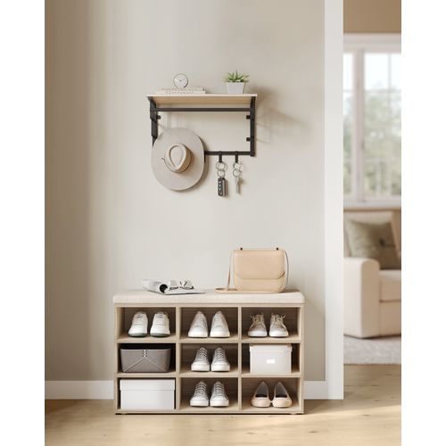 Banc à Chaussures Relaxdays 12 Compartiments - Blanc, Dimensions 49,5 X 104 X 31 Cm - Pour Entrée Ou Chambre