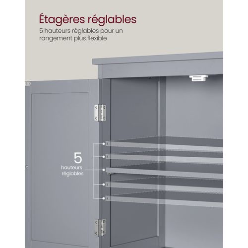 Armoire De Salle De Bain 30 X 60 X 110 Cm Gris Tourterelle