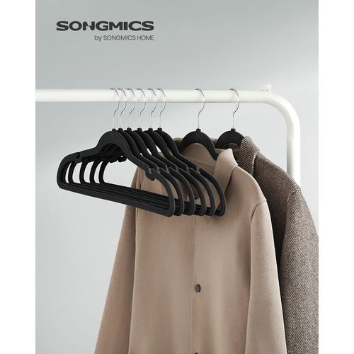 Lot De 40 Pinces à Cintres En Velours Noir - Antidérapantes, Amovibles - Pour Pantalons, Jupes, Cravates - Matériau Doux