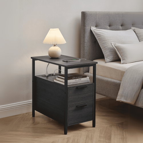 Bout De Canapé Connecté Avec 2 Tiroirs - H60 Cm