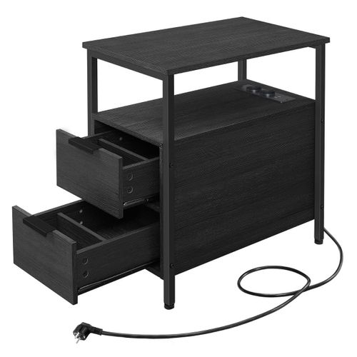 Bout De Canapé Connecté Avec 2 Tiroirs - H60 Cm