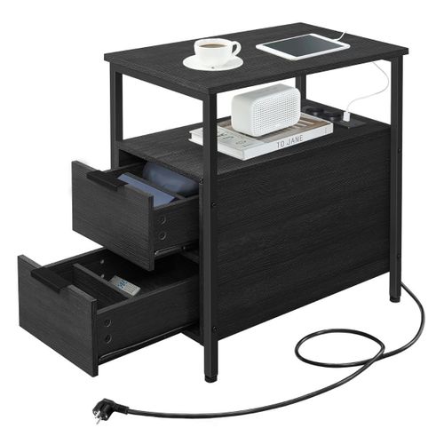 Bout De Canapé Connecté Avec 2 Tiroirs - H60 Cm