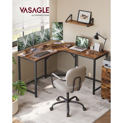 Bureau D'angle, Bureau D'ordinateur En Forme De L, 129 X 129 X 76 Cm