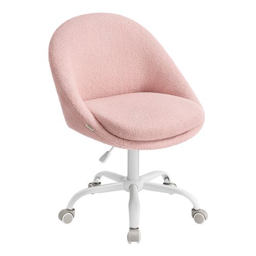 Chaise De Bureau, Rembourrage En Mousse, Réglable En Hauteur, Pour Bureau, Chambre, Rose Bonbon