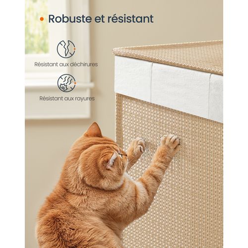 Panier à Linge 2 Compartiments, Corbeille 100 L, Trieur Sur Roulettes, Couvercle, Imitation Osier