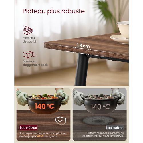 Table à Manger, Table De Cuisine, Pour 4-6 Personnes, Style Ferme, Surface Résistante à La Chaleur