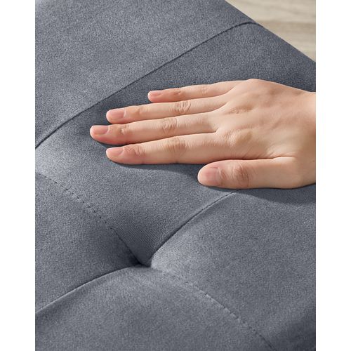 Tabouret De Rangement, Cube Pliable, 38 X 38 X 40 Cm, Pouf, Repose-pieds, 37 L, Gris Ardoise