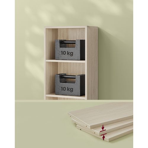 Bibliothèque, Étagère Sur 6 Niveaux, 24 X 40 X 178,5 Cm, Pour Salon, Bureau, Salle à Manger, Beige