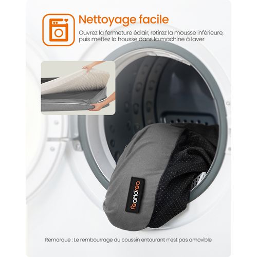 Panier Pour Chien, Bords Rehaussés, Housse Amovible Et Lavable, 120 X 85 X 20 Cm, Gris Clair