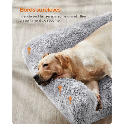 Panier Pour Chien, Taille XXL, Pour Chiens De Grande Taille, 122 X 85 X 19 Cm, Gris Ombré