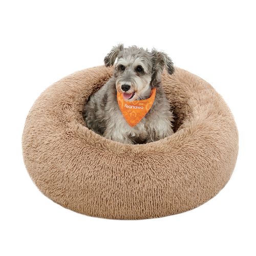 Panier Pour Chien, Canapé, Coussin Central Amovible Et Lavable, Tissu Peluche Doux, Ø70 Cm