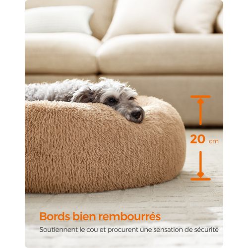 Panier Pour Chien, Canapé, Coussin Central Amovible Et Lavable, Tissu Peluche Doux, Ø70 Cm