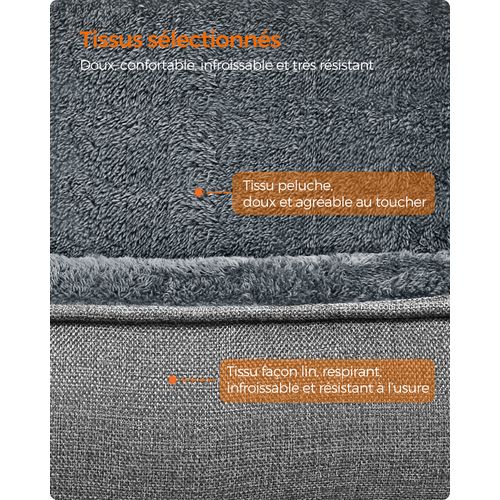 Panier Pour Chiens, Lit Pour Animaux, Taille XXL Pour Grands Chiens, 120 X 90 X 30 Cm, Gris