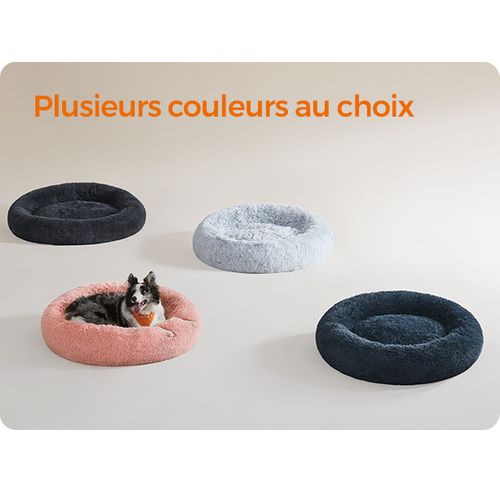 Panier Pour Chien, Lit Ronde En Forme De Beignet, Ø100 Cm, Gris Ombré