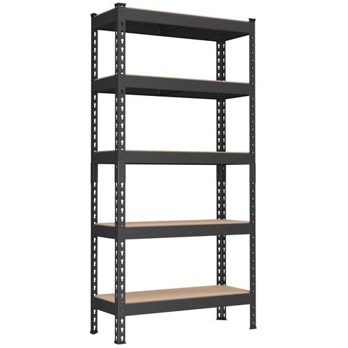 Étagère Pour Charges Lourdes, Étagère De Rangement, Étagère De Cuisine, 5 Niveaux, Noir