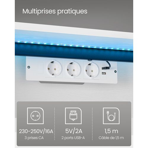 Meuble TV Suspendu, Étagère Murale Pour Salon, Adapté à Divers Téléviseurs, Blanc Neige