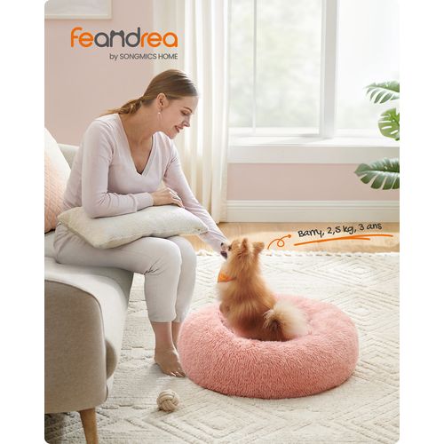 Panier Pour Chien, Lit Ronde En Forme De Beignet, Canapé, Coussin Central Amovible Et Lavable