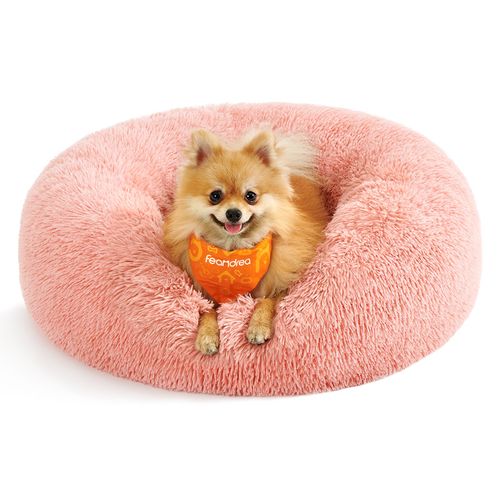 Panier Pour Chien, Lit Ronde En Forme De Beignet, Canapé, Coussin Central Amovible Et Lavable