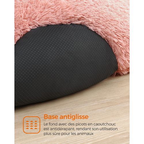 Panier Pour Chien, Lit Ronde En Forme De Beignet, Canapé, Coussin Central Amovible Et Lavable