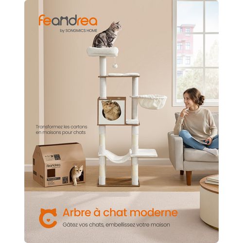 Grand Arbre à Chat, Tour De Jeux Pour Chats, Multi-niveaux, Avec Grotte, Plateforme De Repos
