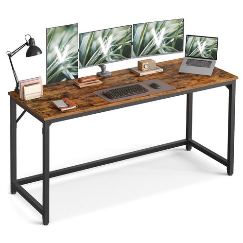 Bureau D'ordinateur, Table, 160 X 60 X 76 Cm, Pour Bureau, Chambre, Salon, Cadre En Métal