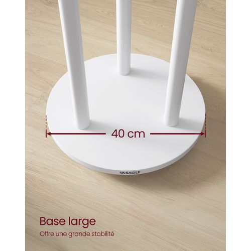 Portemanteau, Avec 11 Crochets Et 3 Étagères, 4 Roulettes Pivotantes à 360°,  Blanc Nuag