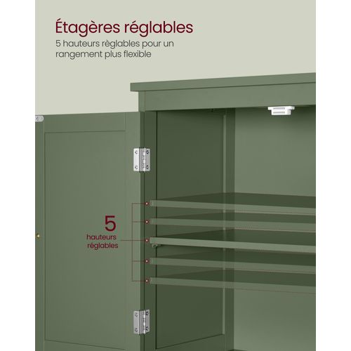Armoire De Salle De Bain, Meuble De Rangement, Placard De Cuisine Avec 2 Portes Et 2 Tiroirs