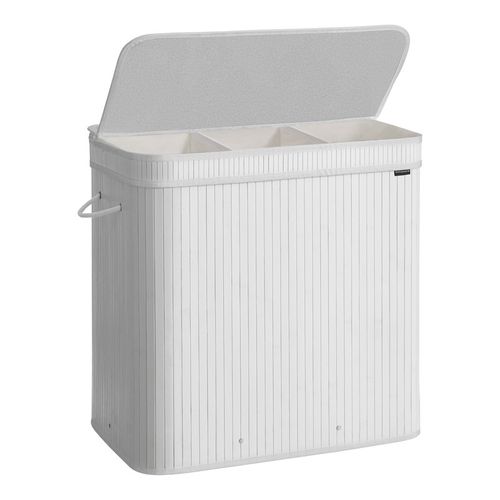 Panier à Linge Sale Avec Couvercle, Corbeille Linge Sale En Bambou, Sac Intérieur Amovible