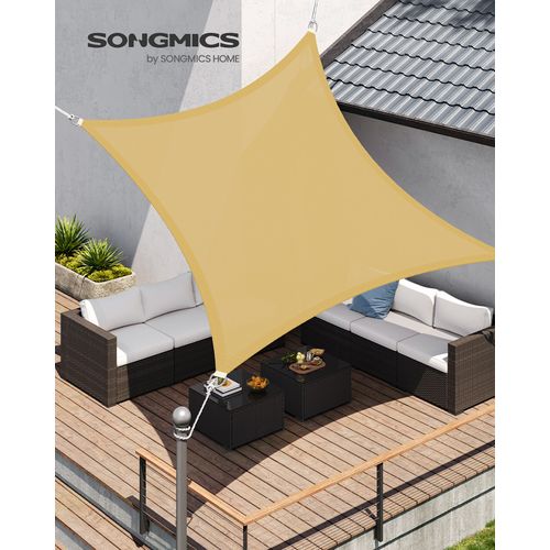 Voile D’ombrage 3 X 3 M, Protection Solaire En Tissu Hdpe, Respirant, Perméable à L’eau