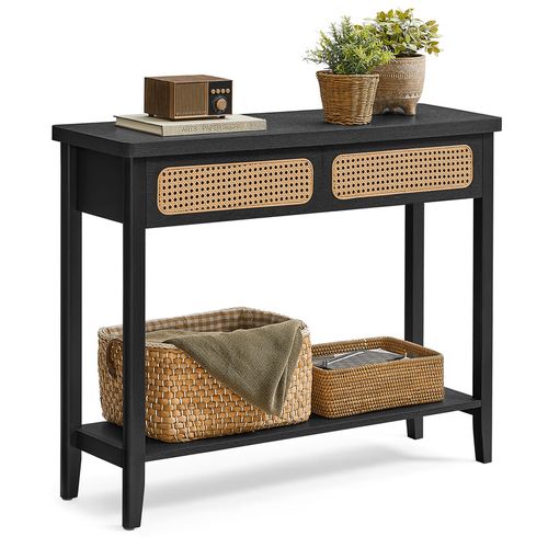 Table Console, Table D’entrée, Bout De Canapé Pour Salon, Avec 2 Tiroirs, Étagère Ouverte