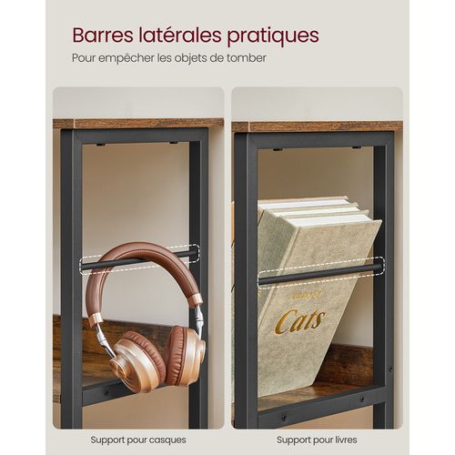 Meuble De Rangement 2 Niveaux, Étagère Rangement, Bibliothèque Style Industriel, 8 Cubes