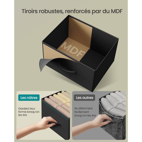 Commode 7 Tiroirs, Meuble De Rangement Pour Chambre, Pour Couloir, Entrée, Salon