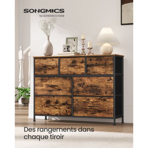 Commode 7 Tiroirs, Meuble De Rangement Pour Chambre,pour Couloir, Entrée, Salon