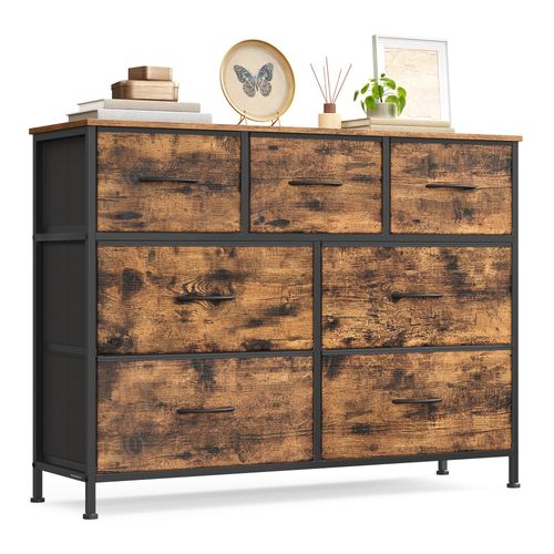 Commode 7 Tiroirs, Meuble De Rangement Pour Chambre,pour Couloir, Entrée, Salon