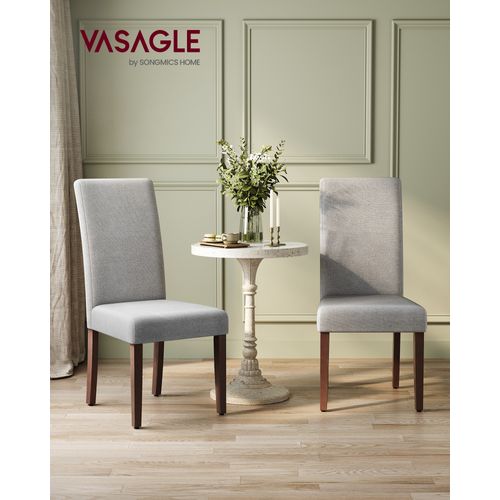 Lot De 4 Chaises De Salle à Manger, Assise Épaisse, 58 X 48 X 100 Cm, Gris Tourterelle