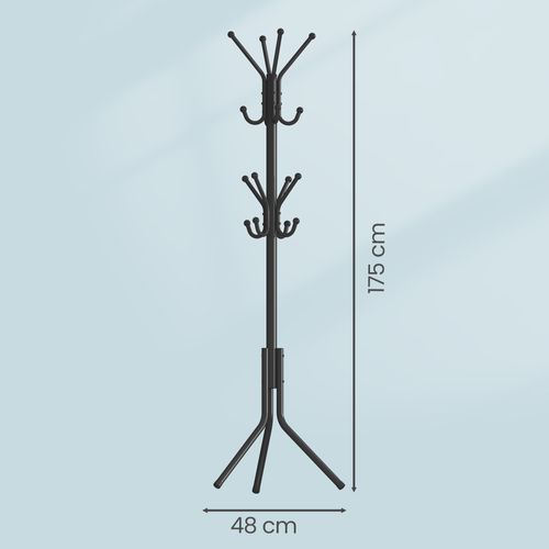 Portemanteau En Métal, Avec Crochets, Pour Salon, Entrée, Chambre, Noir