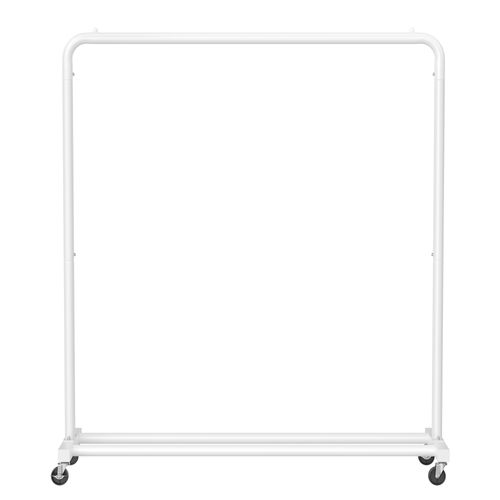 Portemanteau Sur Roulettes, Portant à Vêtements Robuste, Charge 50 Kg, Chambre, Blanc