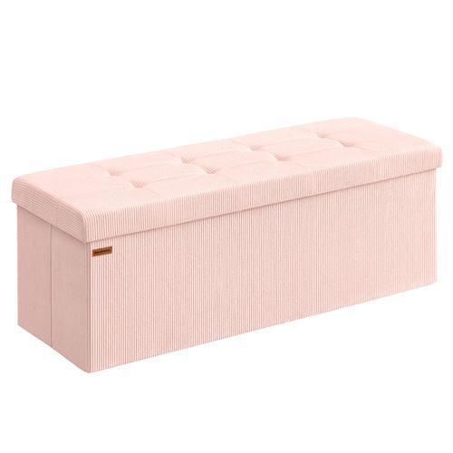 Banc De Rangement, 38 X 110 X 38 Cm, Rose Bonbon