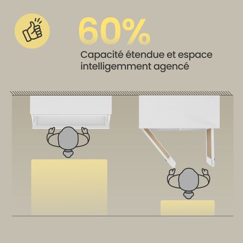 Armoire De Rangement à Chaussures, 3 Portes Abattantes, Style Milieu Du Siècle, Blanc