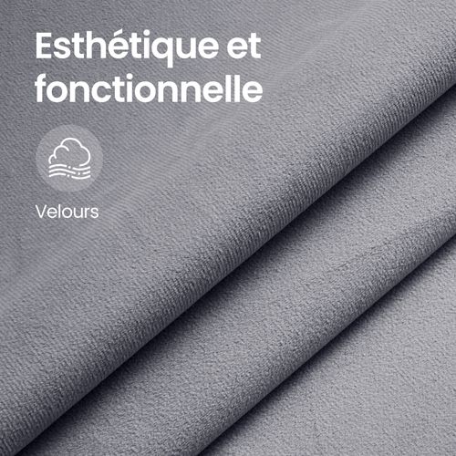 Chaises De Bar Réglables, Tabourets Avec Dossier, Rotation 360°, Velours, Lot De 2, Gris