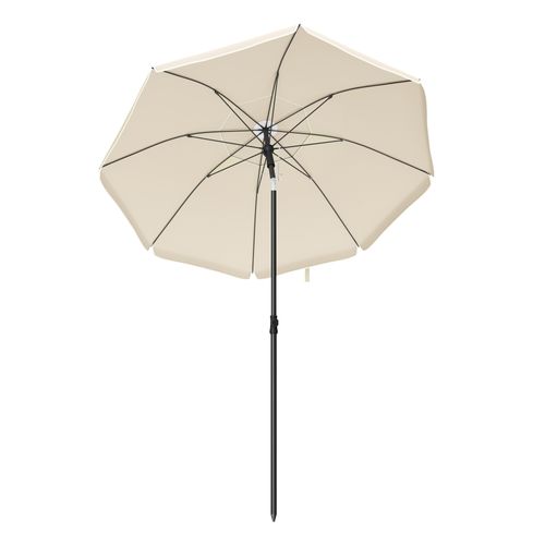 Parasol Inclinable 180 Cm, Protection Upf 50+, Hauteur Ajustable, Sac Inclus, Beige