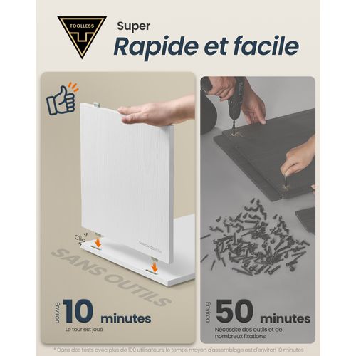 Table De Chevet,lot De 2, Petite Table D'appoint Avec 2 Compartiments Ouverts Et 1 Tiroir,blanc