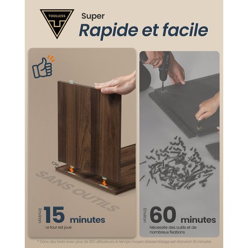 Banc à Chaussures, Meuble D’entrée Avec Rangement, Étagères Réglables, Noyer Naturel Et Gris