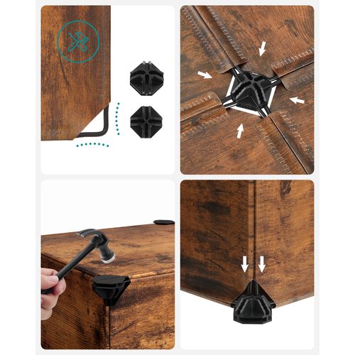 Étagère à Chaussures 10 Niveaux, Système D'étagères, Organiseur De Chaussures,avec Porte,marron