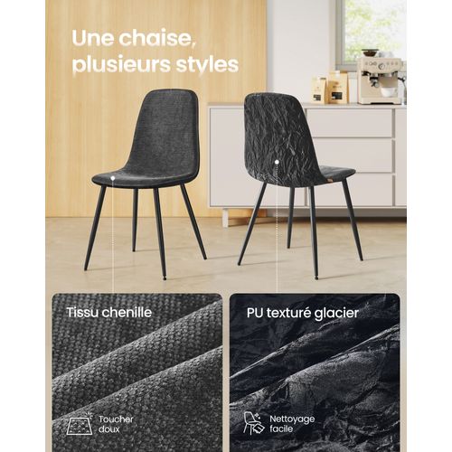 1 Table Ronde Avec 4 Chaises De Salle à Manger, Ensemble De Salle à Manger,blanc Et Gris