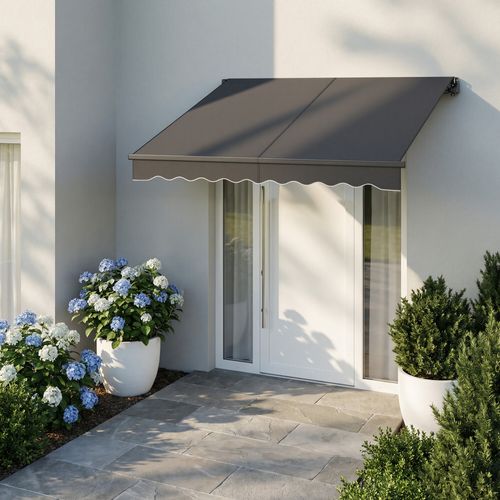 Store Banne Réglable, Avec Manivelle, Upf 50+, Alliage D’aluminium, 250 X 200 Cm, Gris