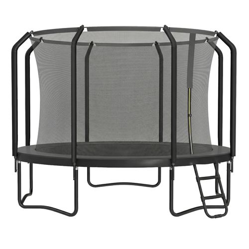 Trampoline De Jardin 305 Cm, Avec Coussin De Sécurité, Filet De Protection, Échelle, Noir