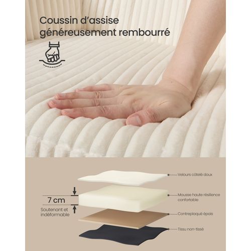 Lot De 4 Chaise De Salle à Manger, Velours Côtelé, Accoudoirs, Charge 120 Kg, Blanc Et Noir