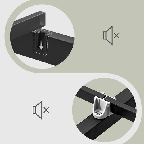 Vasagle Lit Double 140 X 190 Avec Rangement Sous Le Sommier, Cadre Métallique, Facile à Monter, Noir