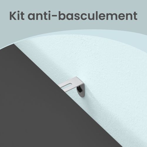 Meuble De Salle De Bain Sur Pied, Avec 4 Tiroirs, Pour Salle De Bain, Style Moderne, Noir